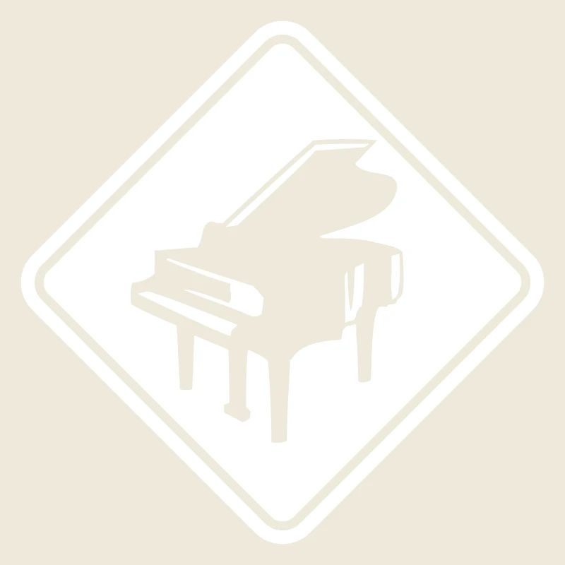 Schild Klavier Instrument Warnung Klassische Musik