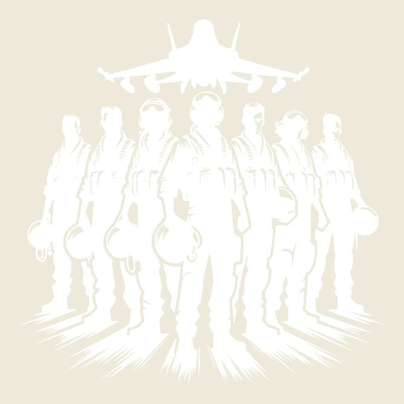 Luftwaffen Piloten cooles Flugzeug Porträt