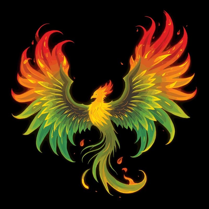 Cool colorful phoenix
