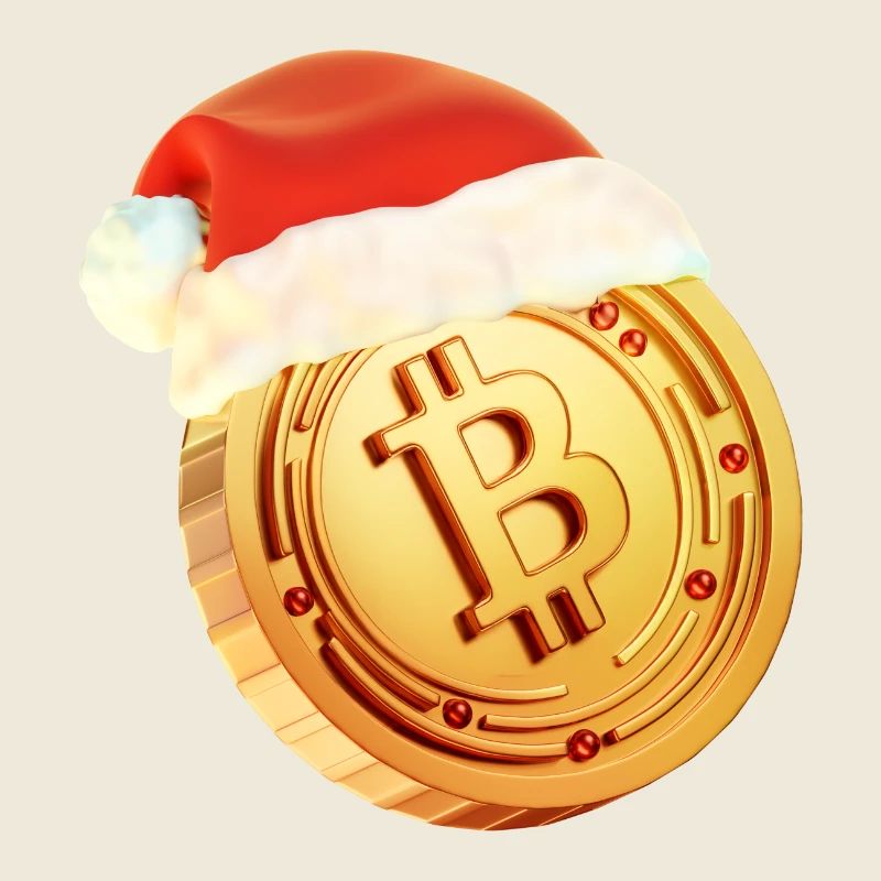 Weihnachtliches Bitcoin Design – Krypto Weihnachts