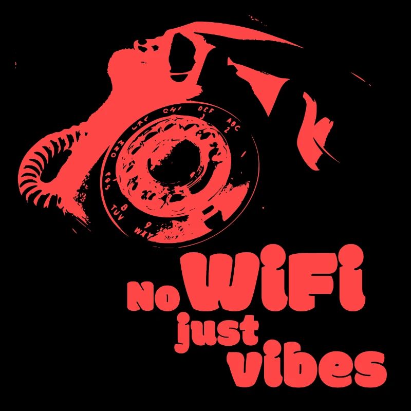 No Wifi, just Vibes - Variante rot