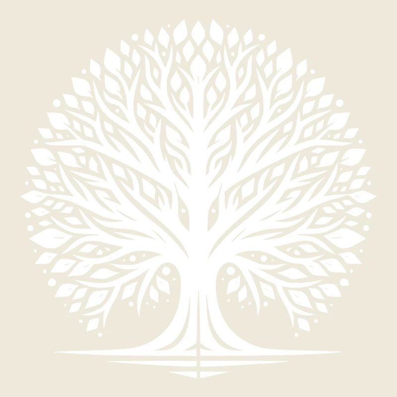 Meditative Lebensbaum Darstellung mit Ästhetik