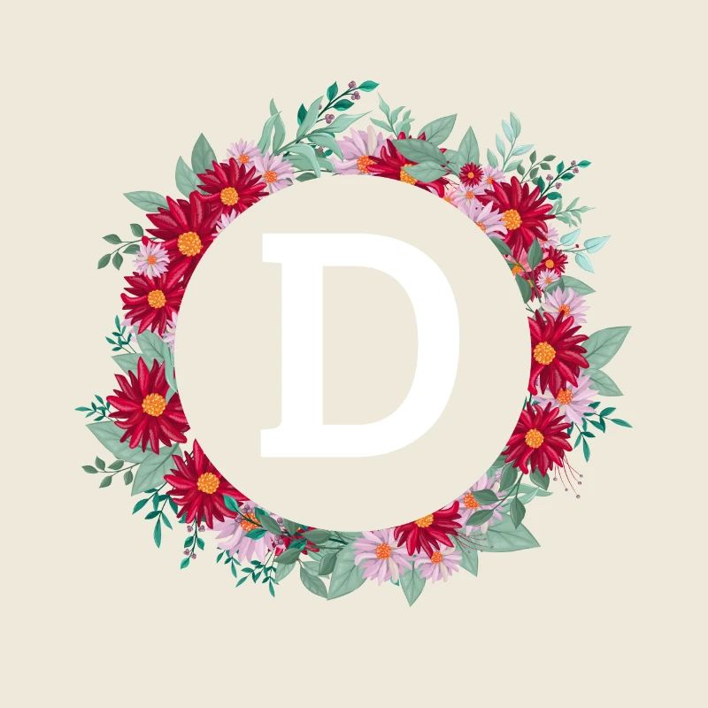 Blumenkrone Buchstabe