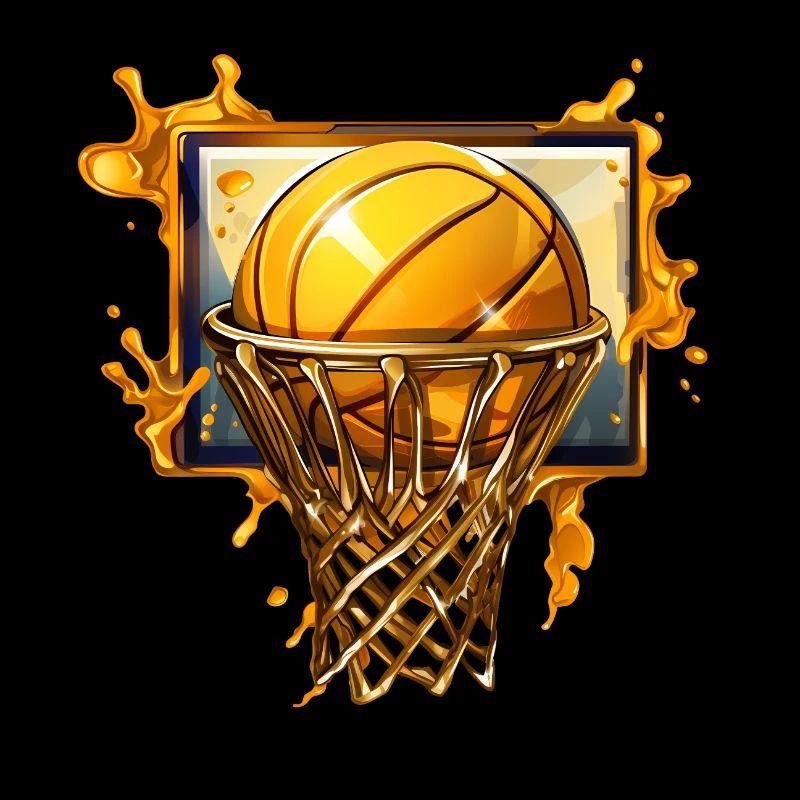 Cerceau de basket doré