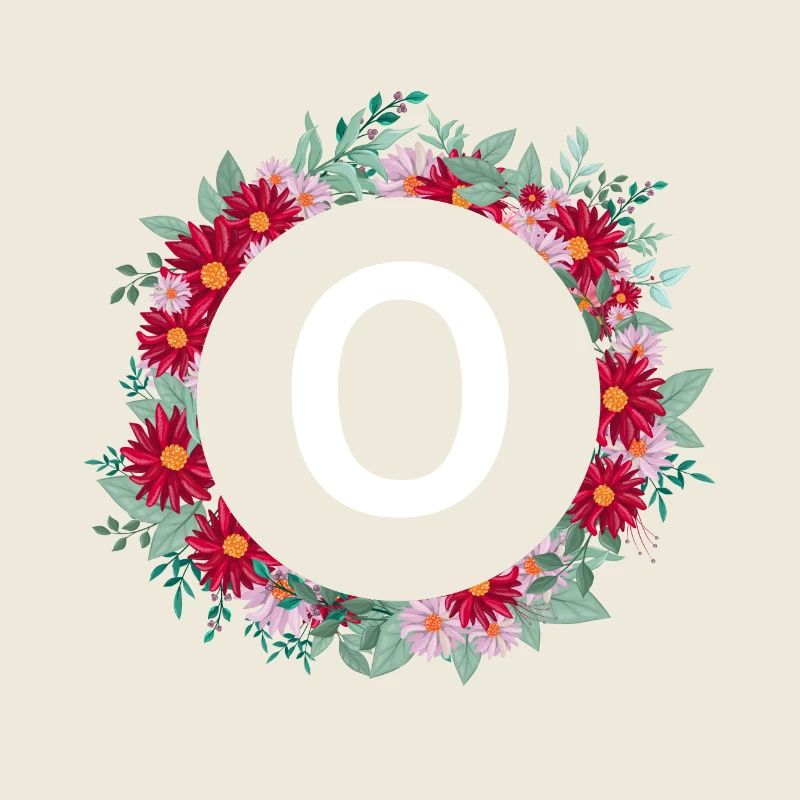 Buchstabe o Blumenkrone