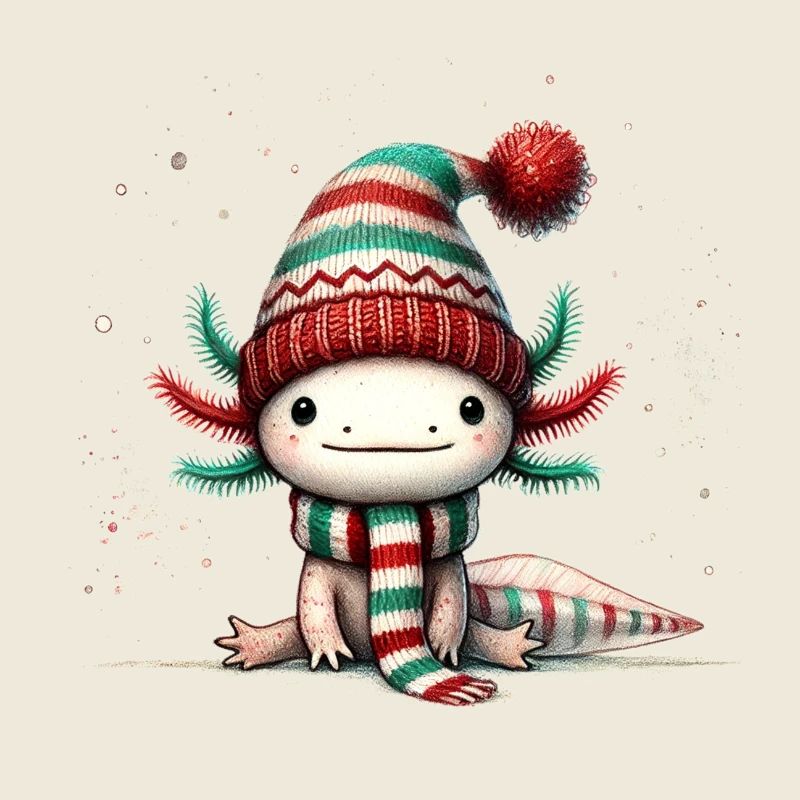 Axolotl lutin de Noël