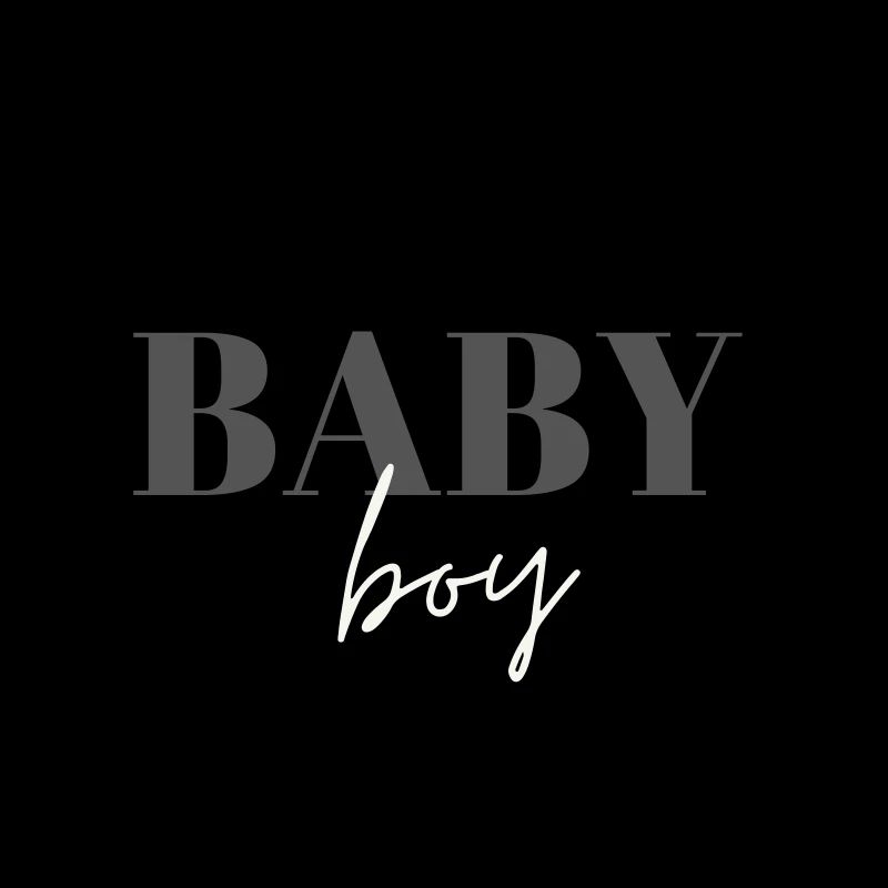 Baby Boy - Plain Black White