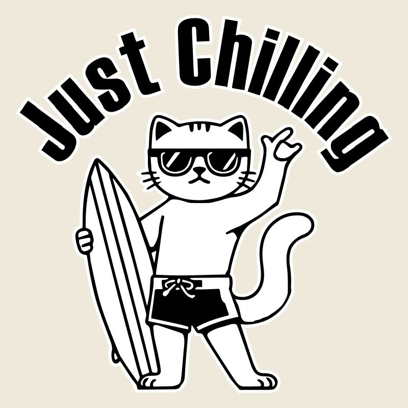 Chat surfeur - Design « Just Chilling »