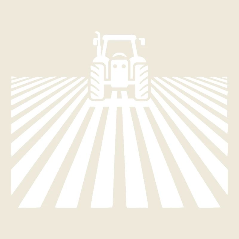 Tractor silhouette over rural background