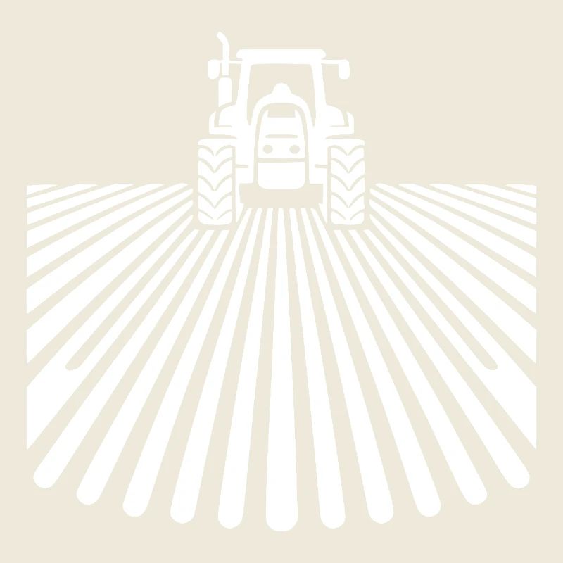 Agricultural logo with tractor