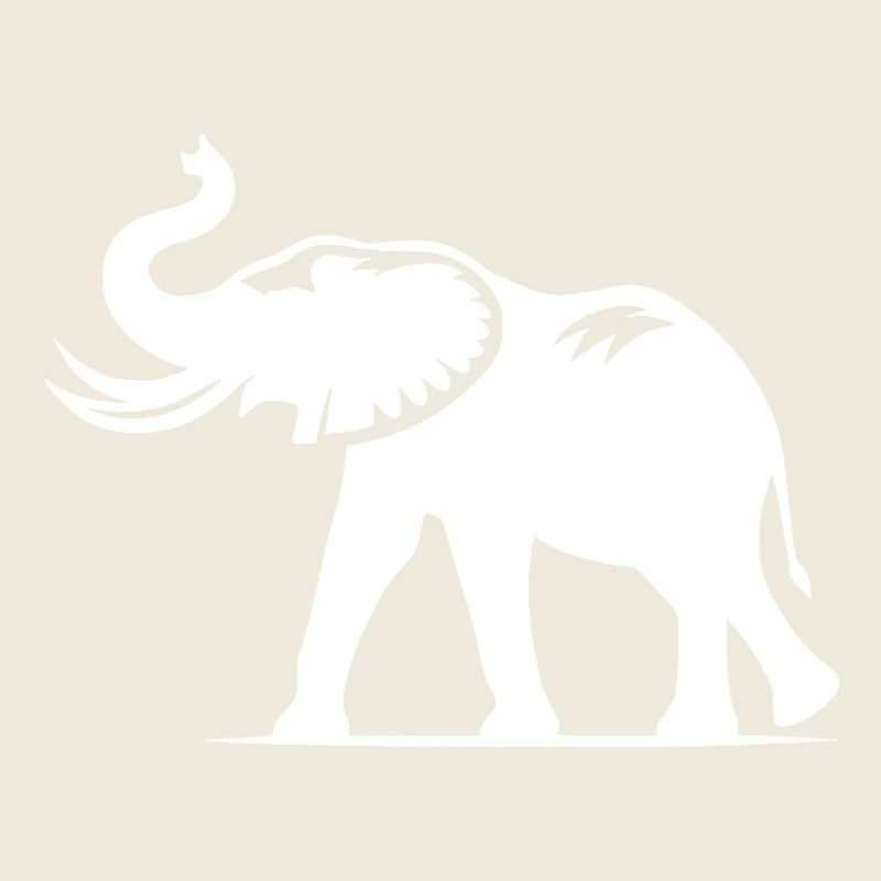 Elephant portrait with trunk with tusks