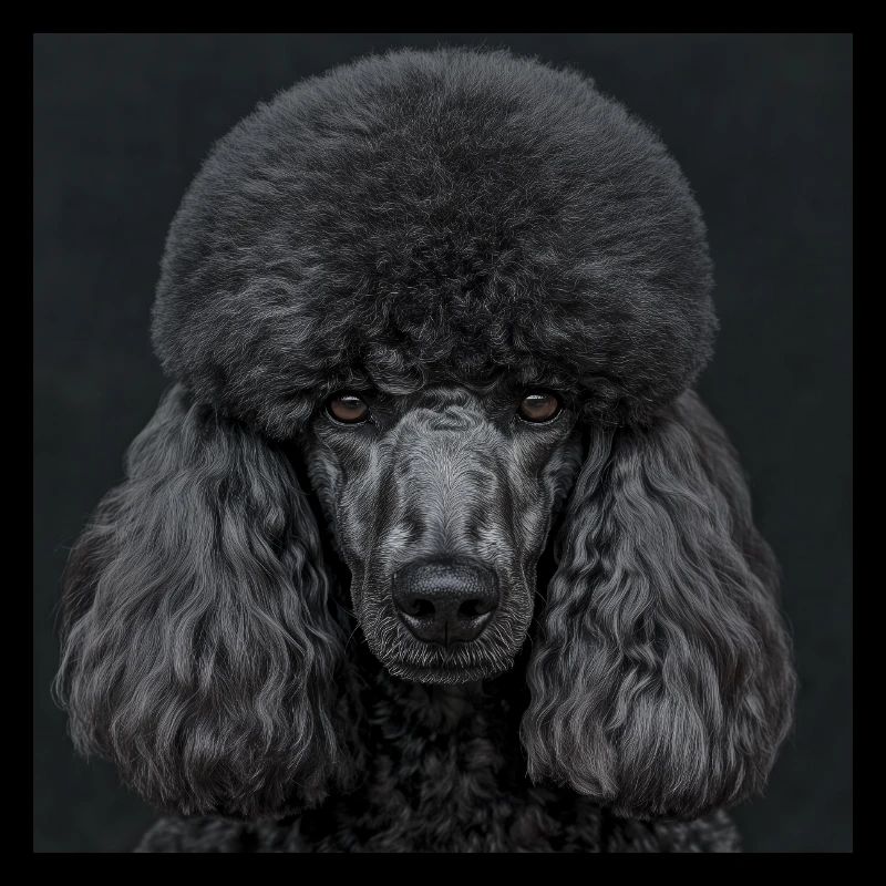 Animaux noirs - Caniche noir