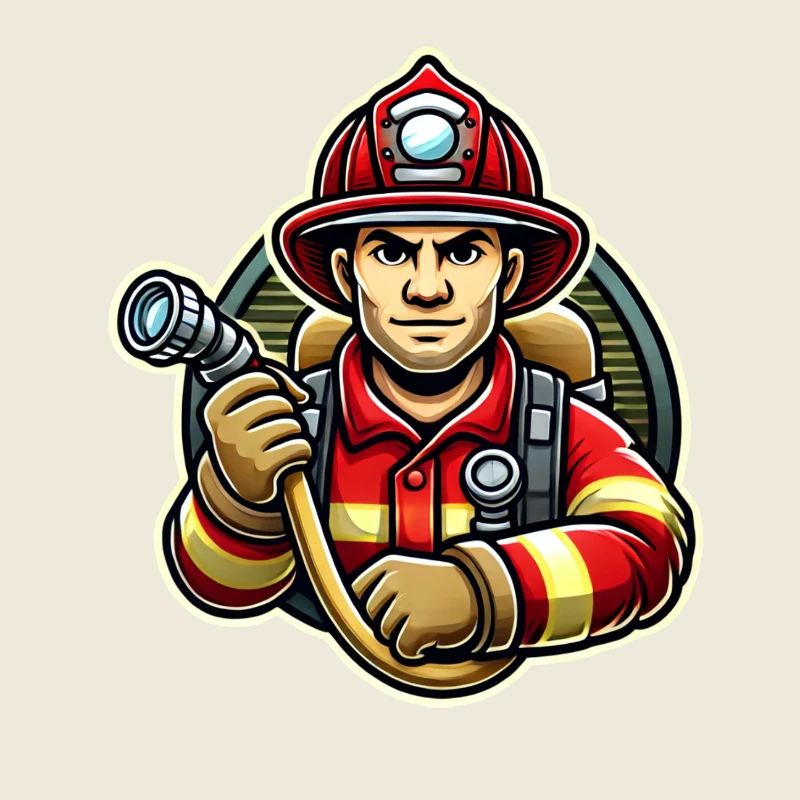 Feuerwehrmann mit Axt – Heldenhaft