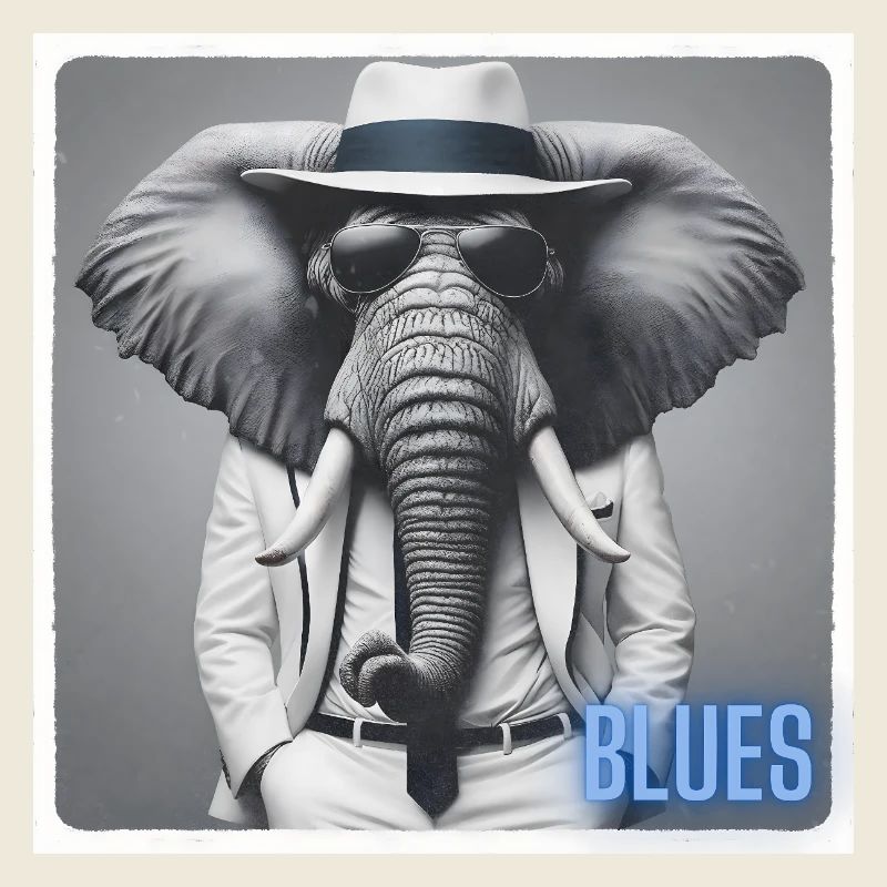 Elefant mit Anzug und Sonnenbrille