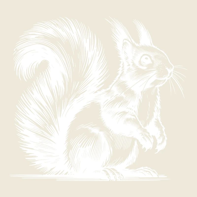 Squirrel Pencil Kids Drawing
