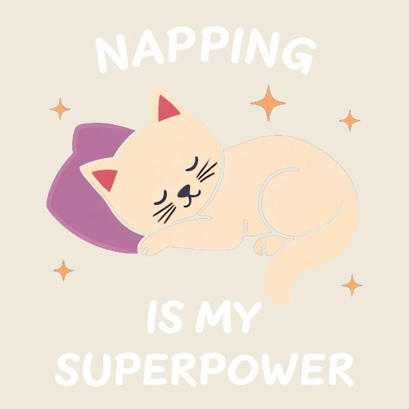 Chat Mignon endormi sur un oreiller