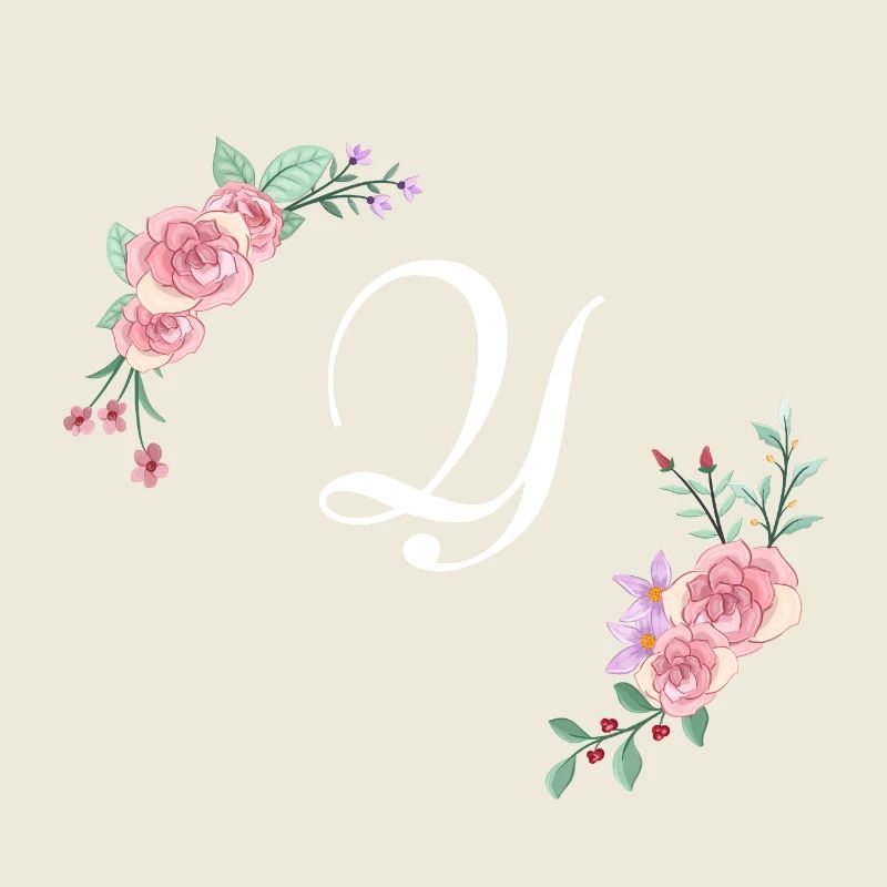 Rosa Blumenbuchstabe