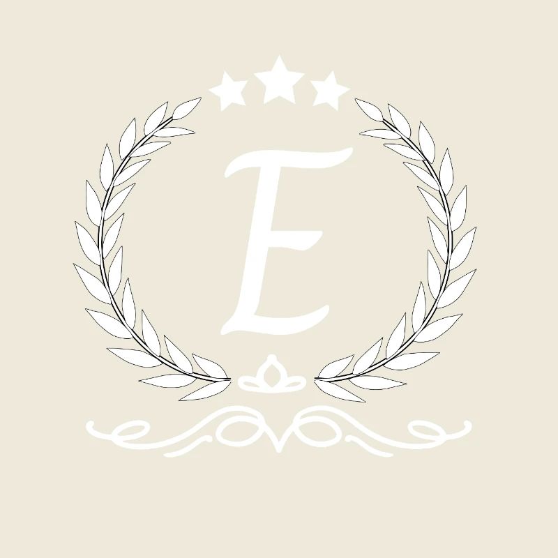 Lettre e couronne
