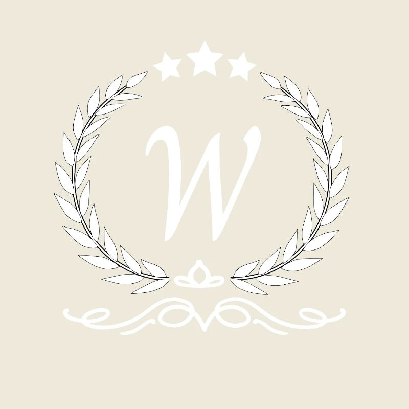 Lettre w couronne