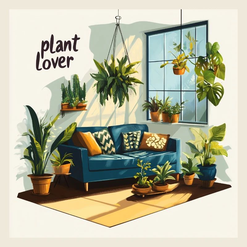 Plant lover living room