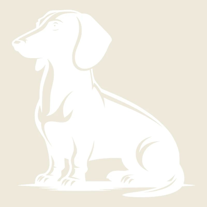 Loyal Dachshund Stylish Hunting Dog Silhouette