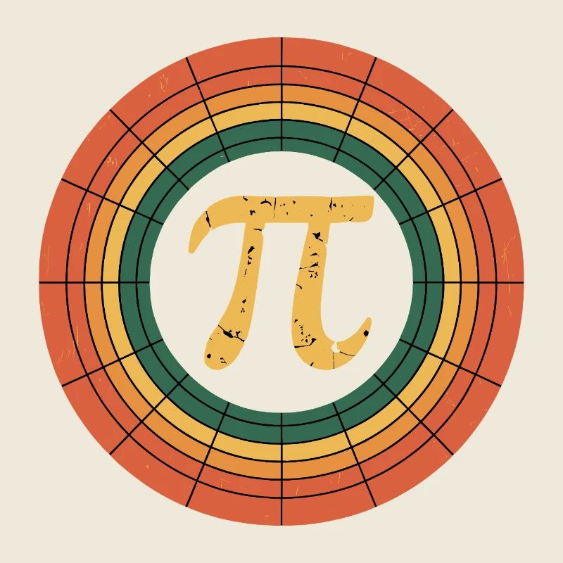 Retro Style Pi Tag Geometrische Musterkunst