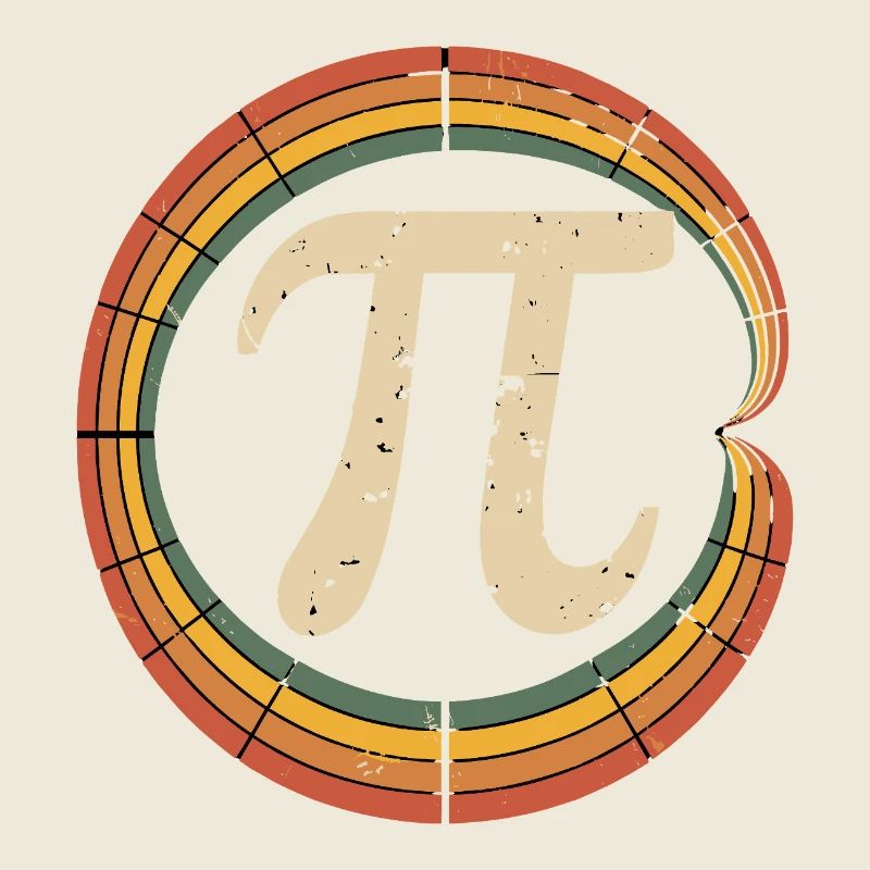 Retro Pi Symbol Design für Pi Tag