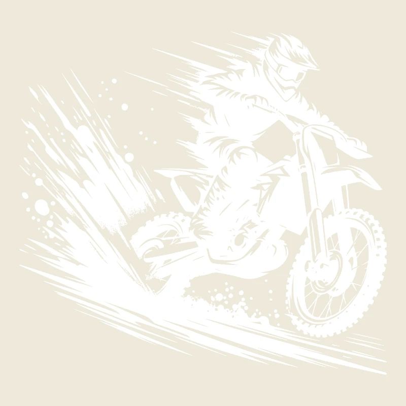 Saut de motocross Dirt bike avec poussière et dynamique