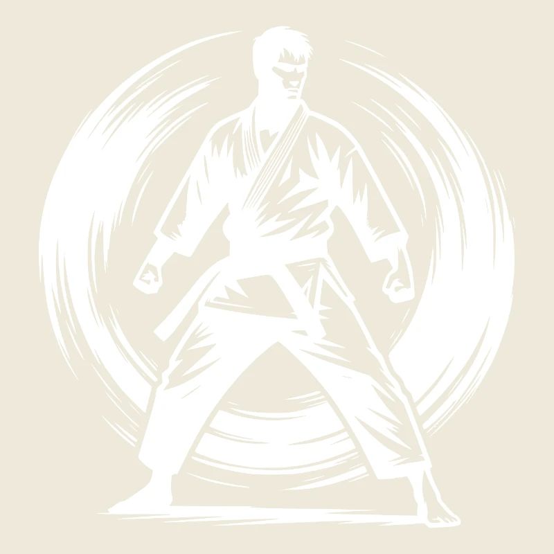Karateka tradition with discipline and strength
