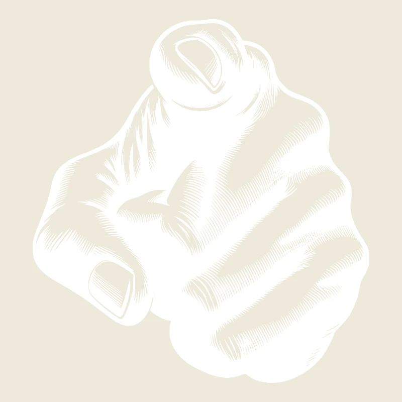 Blickfang Zeigefinger als Handgeste