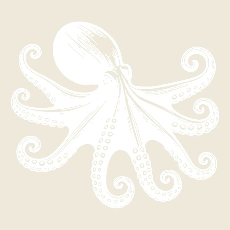 Huge octopus with eight arms