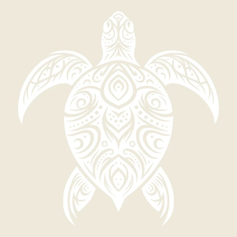 Mystical turtle with tribal elements