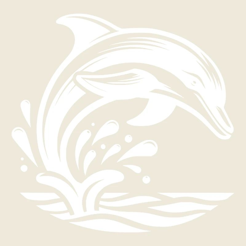 Springender Eleganter Tattoo Delfin