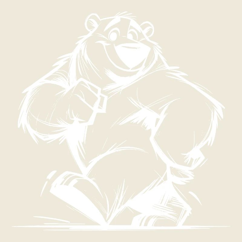 Polar bear stroke by stroke to become a favorite character