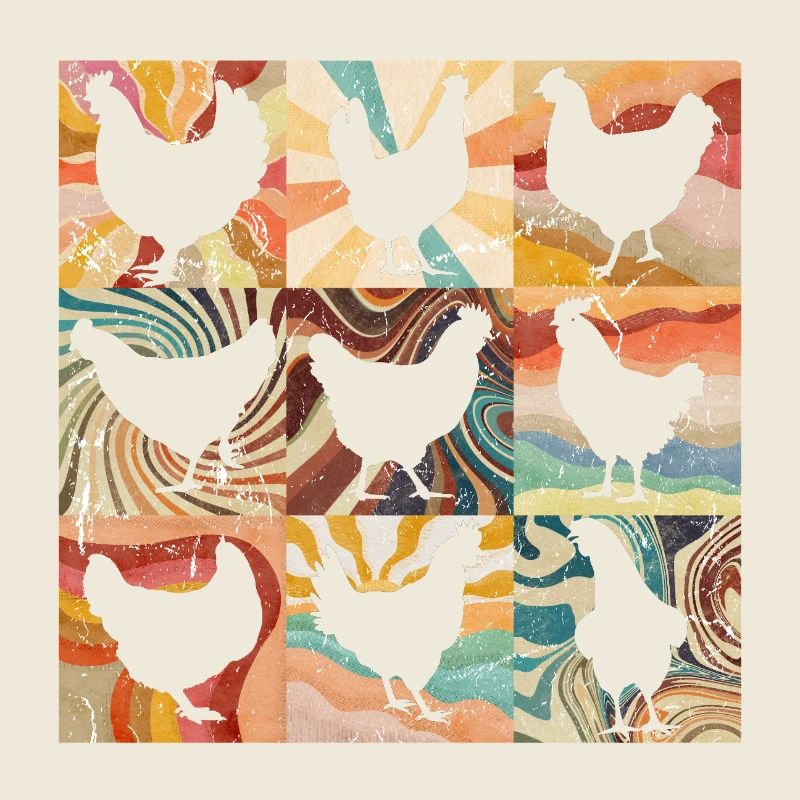 Floral Retro Chicken