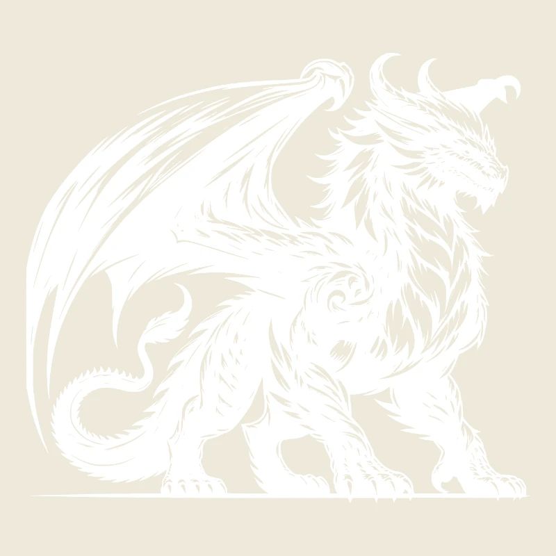 Huge dragon with huge wings