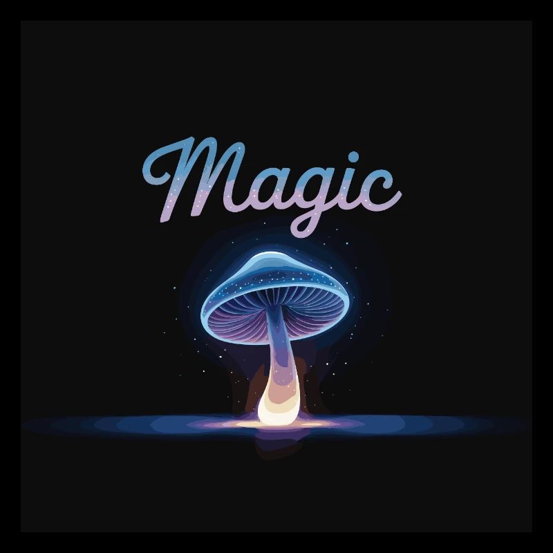 Magic mushroom in starlight