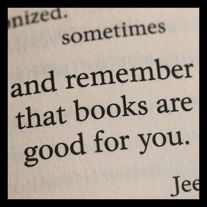 Buchseite - Bücher tun dir gut