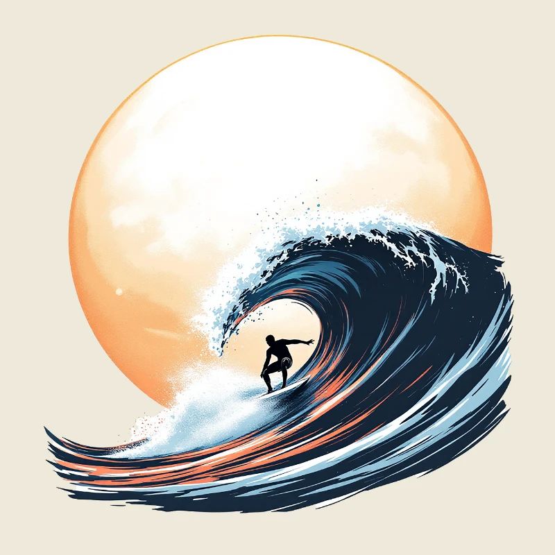 Surfer au soleil
