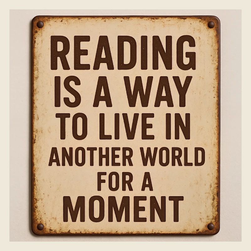 Lesen ist eine Art, in einer anderen Welt zu leben