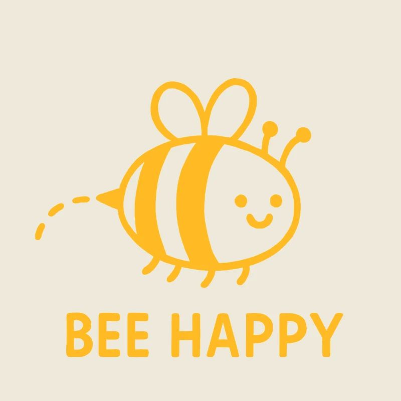 Bee Happy – Cute Smiling Bee Positive Vibes