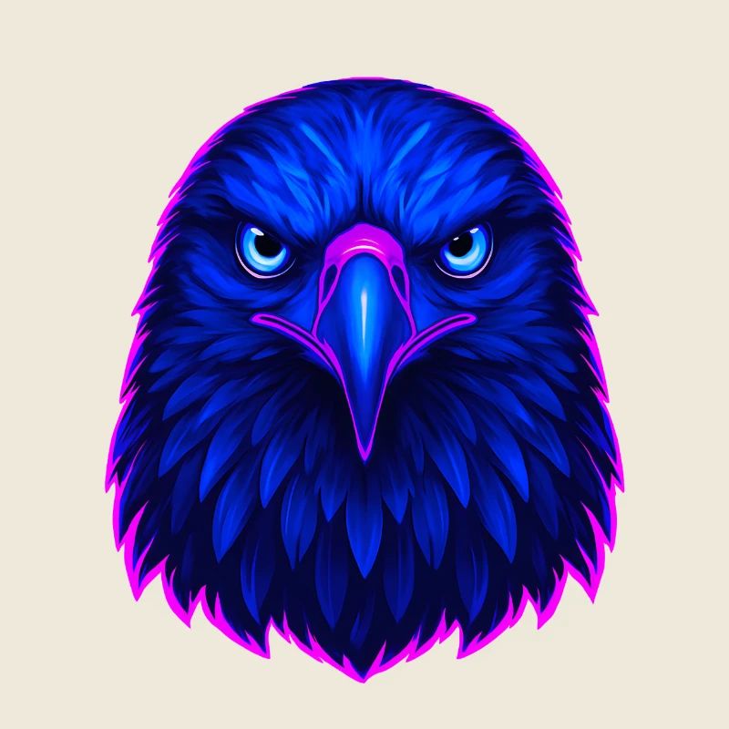 Blauer Adler Neon Kunst
