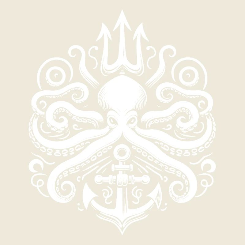 Octopus Dreizack Logo