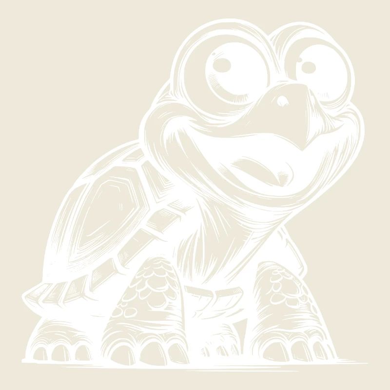Drôles d’enfants tortues avec de grands yeux