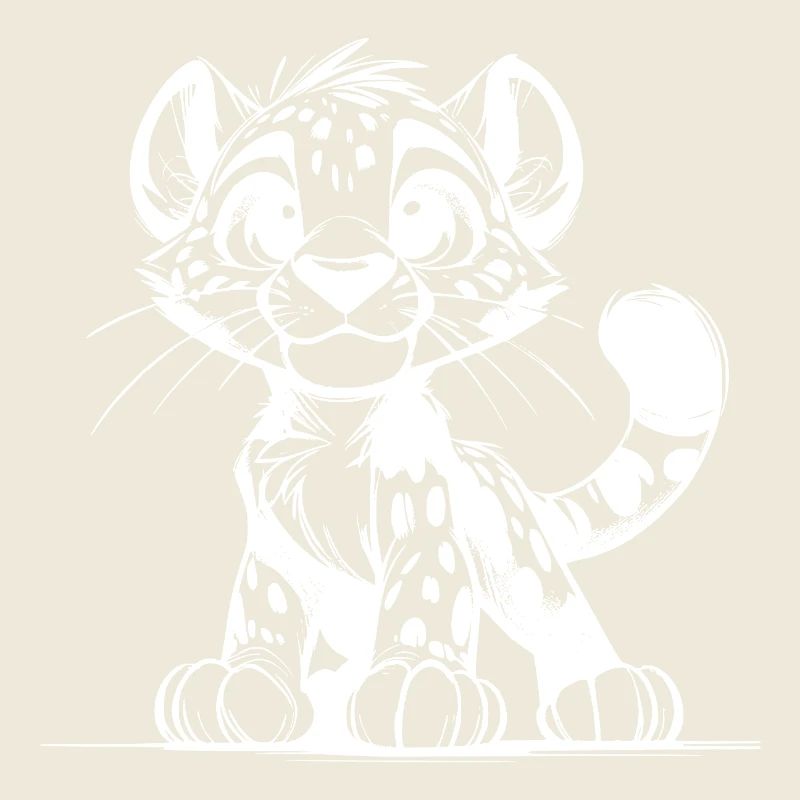 Süsser Leopard mit großen Augen und Schmuseblick