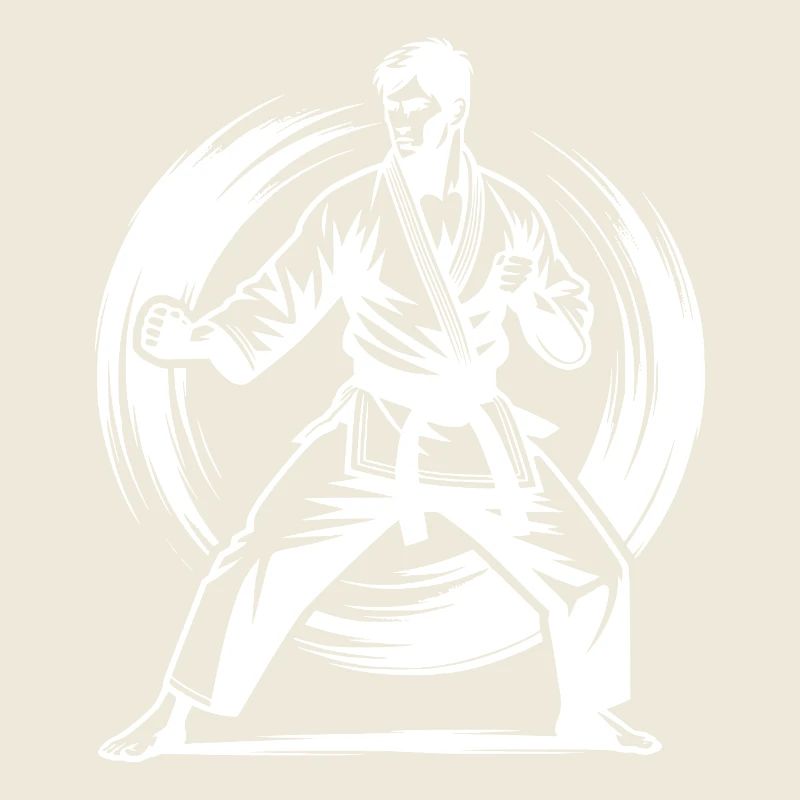 Perfekte Karate Pose meisterhafte Kampfkunst