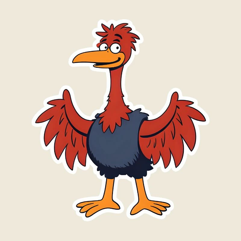 Autruche Drôle Comic Oiseau Chemise