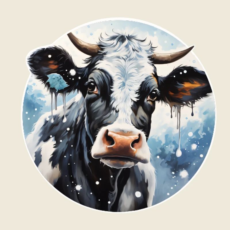 Style d’hiver Vache