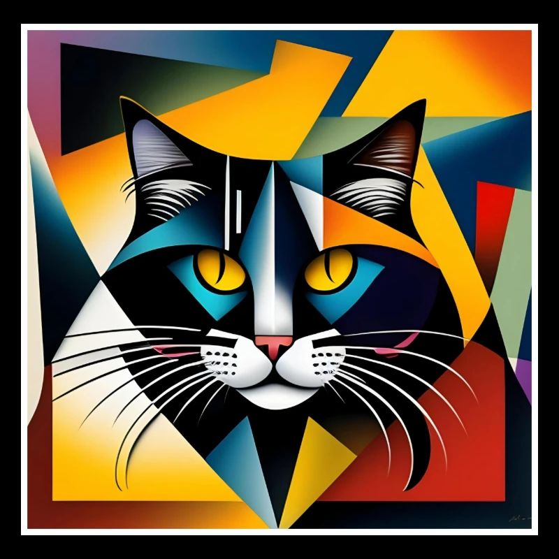 Kubistische Katze