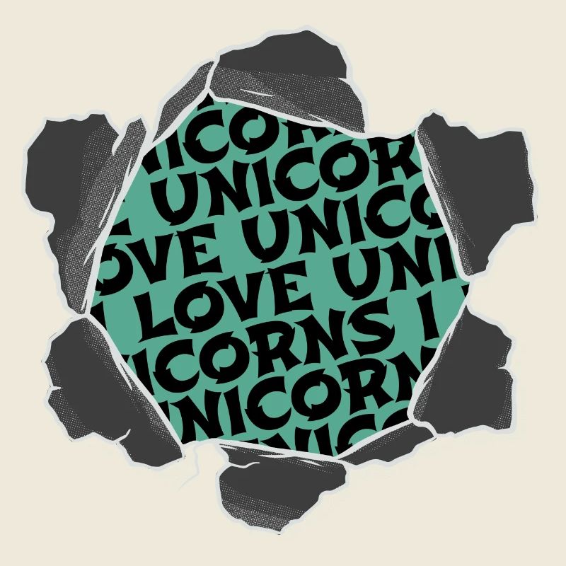 funny awesome unicorn illustrations statement